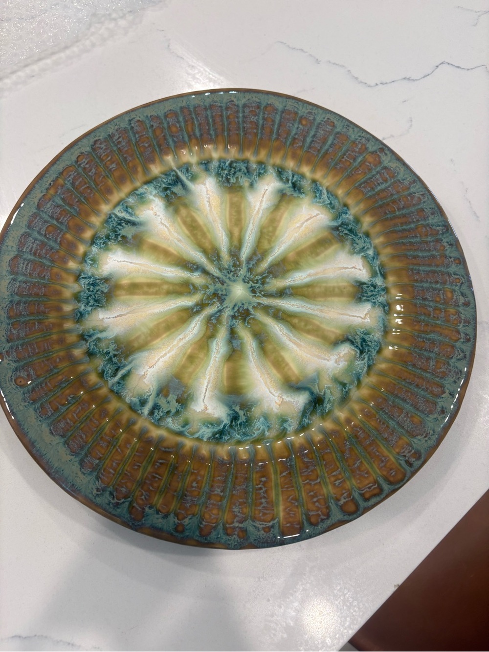 Good Earth Bluebird Dinner Plate